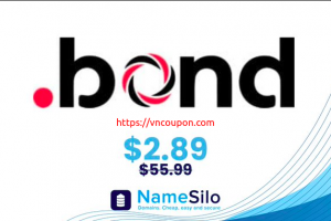 Save 95% off .BOND Domain Name on first year for only $2.89 (regular $55.99) at NameSilo