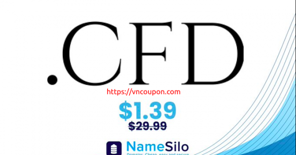 Get your .CFD domain name for only $1.39 (regular price $22.99) at NameSilo!