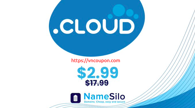 [Flash Sale] Register your .CLOUD domain name for only $2.99 (regular price $17.99) at NameSilo!