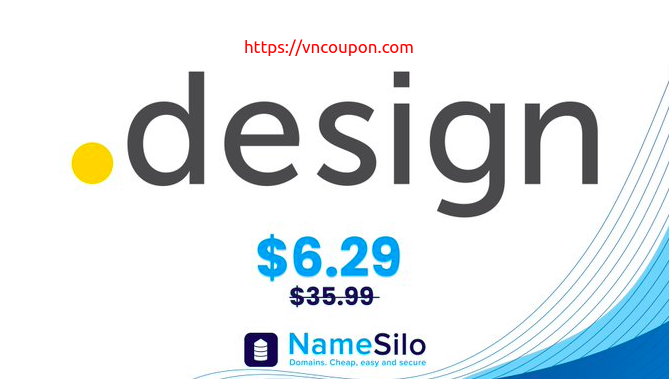 NameSilo – Register yours .DESIGN domain name for only $6.29 (regular price $35.99)