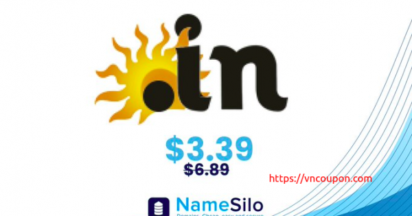 Save 51% on .IN domain names at NameSilo!