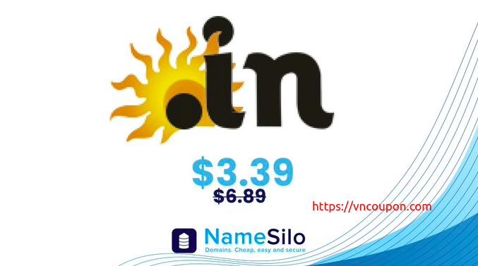 Save 51% on .IN domain names at NameSilo!