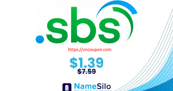 [Flash Sale] Get your .SBS Domain for only $1.39 (regular price $7.59) at NameSilo