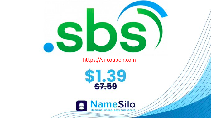 [Flash Sale] Get your .SBS Domain for only $1.39 (regular price $7.59) at NameSilo