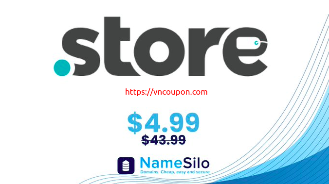 Get your .STORE domain name for $4.99 (regular price $43.99) at NameSilo!