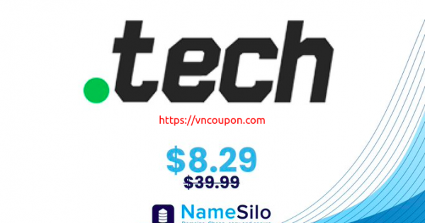 Get your .TECH domain name for $8.29 at NameSilo!