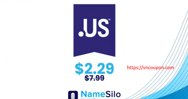 Get your .US domain name for $2.29 (regular price $7.99) at NameSilo! 
