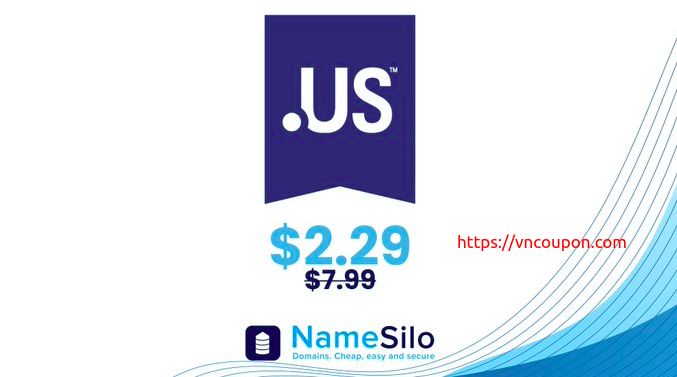 Get your .US domain name for $2.29 (regular price $7.99) at NameSilo! 