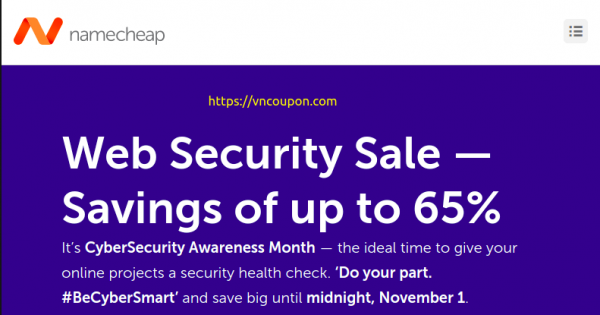 [Web Security Sale] Namecheap - Savings of up to 65%