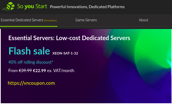 [Flash Sale] 40% off for life So you Start Dedicated Servers from €22.99/month