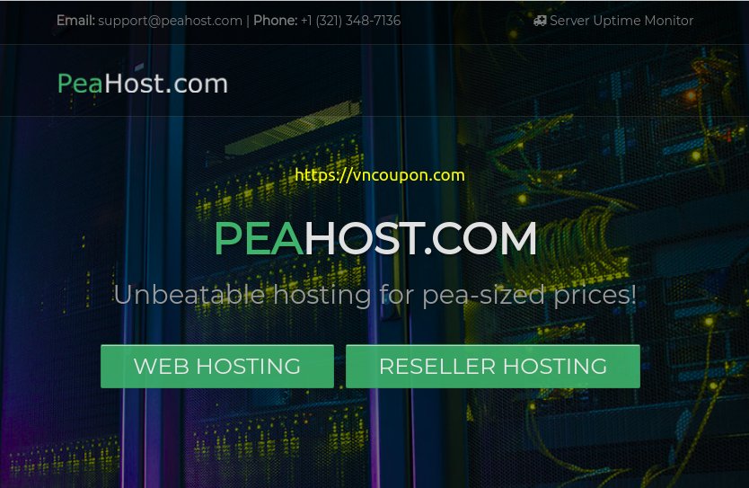 PeaHost – Shared Hosting from $2/month – 10% Off Coupon