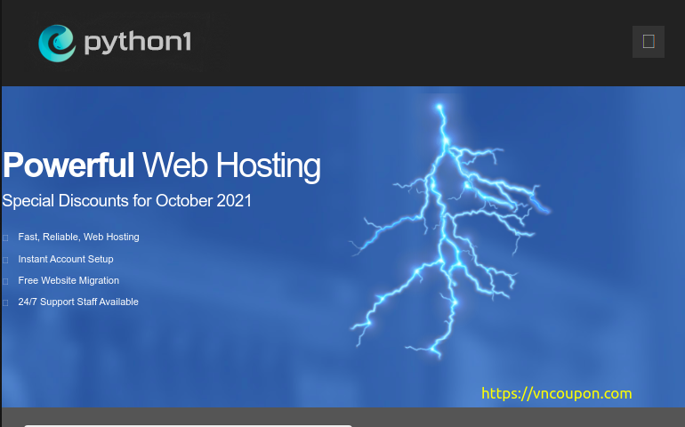 Python1 – Special cPanel Web Hosting from $9.99/Year (80% Off)