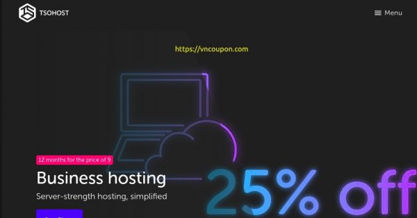 TsoHost - 25% Off 1 st year on Business Hosting