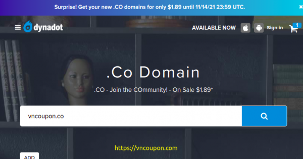 [Flash Sale] Dynadot - Register your new .CO domain names for only $1.89!