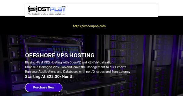 HostPlay - 15% Off Offshore Managed VPS Hosting from $22/month