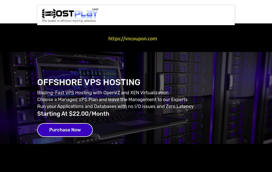 HostPlay – 15% Off Offshore Managed VPS Hosting from $22/month