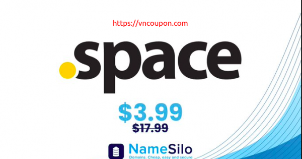 Get your .SPACE Domain for $3.99 at NameSilo!