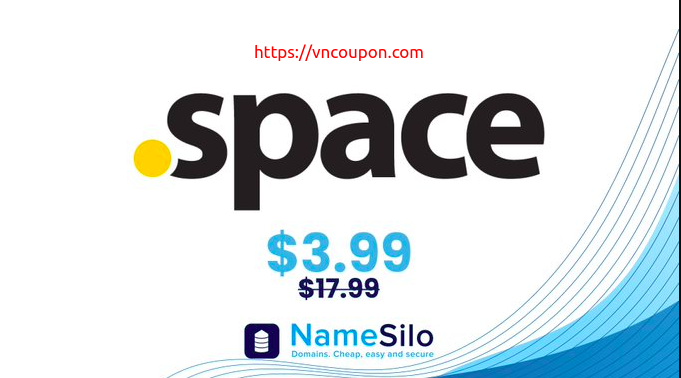 Get your .SPACE Domain for $3.99 at NameSilo!