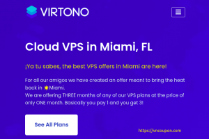 Virtono Miami Cloud VPS Offers from €8.95/3 months