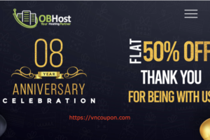 OBHost 8th Anniversary – Flat 50% Off