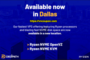 DediPath – Powerful Ryzen VPS from $44/Year in Dallas (50% Off)