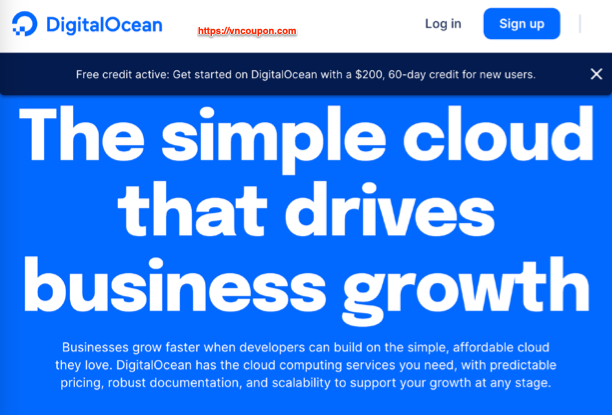 DigitalOcean Coupon –  Free $200 USD Credit on March 2024 for New Account