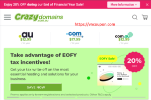 CrazyDomains promo codes on February 2024 – Up to 20% off Domain & Hosting