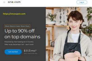 One.com Cyber Week Deals – 90% off on top domains- Free Hosting 3 months