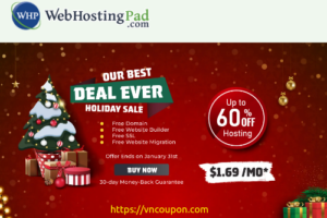 [Xmas 2023] WebHostingPad – 60% Off Web Hosting from $1.69/month