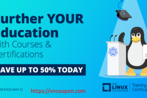 50% Off Trainings and Certifications at The Linux Foundation