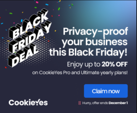 [Black Friday 2024] CookieYes – Up to 40% OFF Yearly Plans