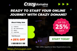 Crazy Domains Black Friday 2025 Sale – Up to 25% OFF on ALL products