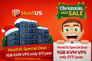 [Christmas 2025 Sale] HostUS Special Deal – 1GB KVM VPS only $17/year