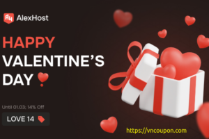 Celebrate Valentine’s Day with 14% discounts from AlexHost