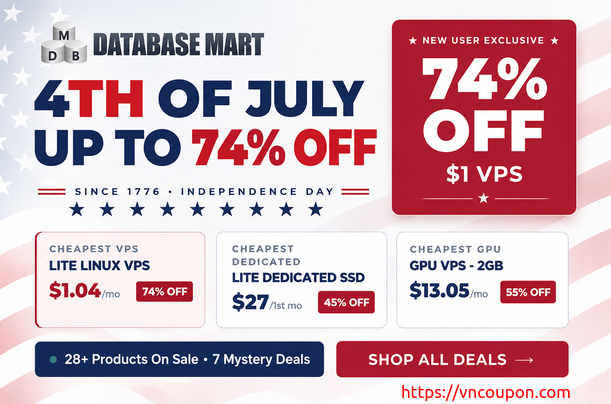Database Mart – Independence Day Sale – Up to 74% OFF