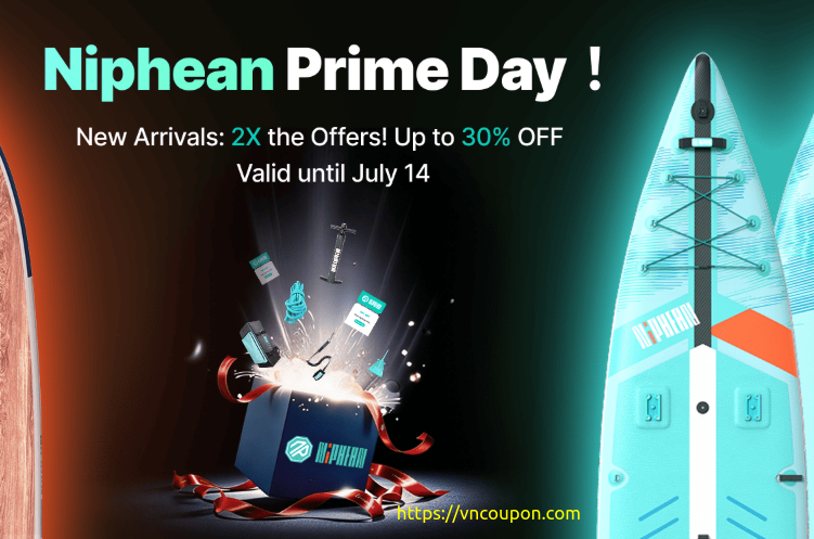 Niphean Prime Day Savings – $100 OFF all Pro paddle boards
