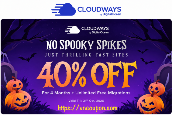 Cloudways Halloween 2026 Sale: 40% Off Hosting for 4 Months