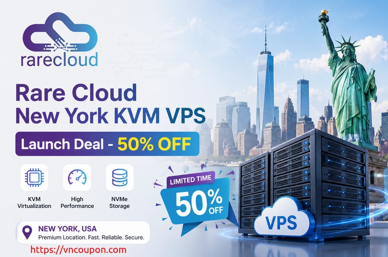 Rare Cloud New York KVM VPS Launch Deal – 50% OFF