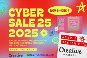 Cyber Week 2025 Sale: Up to 30% Off Creative Market Design Assets!