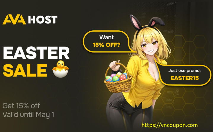 AVAHost Easter 2026 Sale – 15% OFF all plans