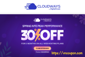 Cloudways Coupon Codes in  March 2026 – 30% off for 5 months