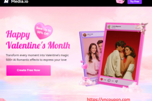 Valentine’s AI Effects by Media.io: Unlock 50% OFF Subscription