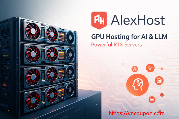 AlexHost GPU Hosting for AI & LLM – Powerful RTX Servers from €94.5