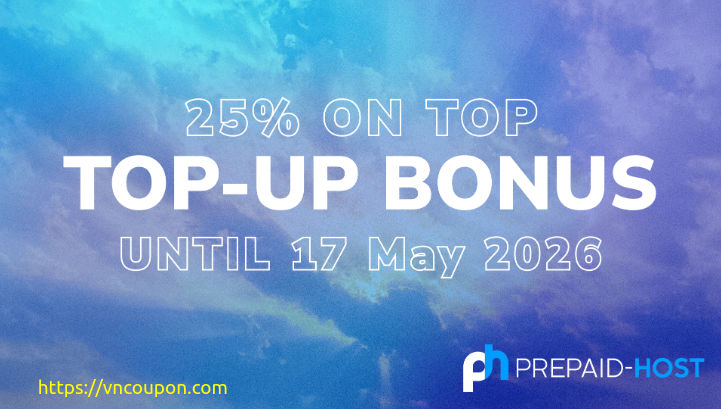 Prepaid-Host 2026 Sale – AMD EPYC KVM Servers from €4.99/month – +25% Top-Up Bonus for new orders & renewals