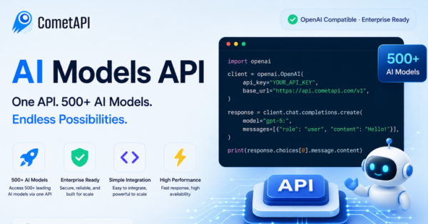 CometAPI – 500+ AI Models API + Free Credits on Signup - VN Coupon