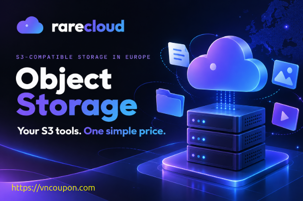 RareCloud Object Storage: 1 TB S3 Storage for €10/Month