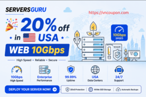 Servers Guru – 20% off our USA West 10 Gbps VPS
