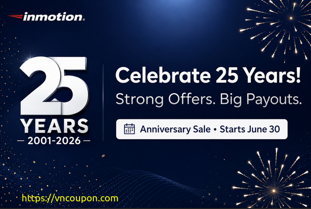 Celebrate 25 years of InMotion Hosting – Up to 70% OFF