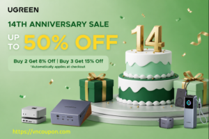 UGREEN 14th Anniversary Sale: Up to 50% Off Chargers