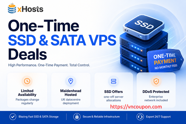 xHosts – Limited Edition Gold VPS UK from £7.99/month